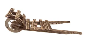 Trakař velikonoční dřevěný - opalovaný, 100 cm