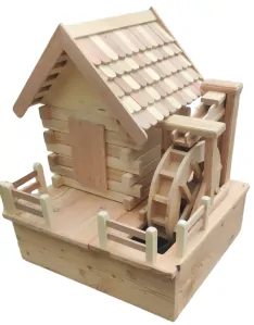 Vodní mlýn dřevěný - zahradní dekorace