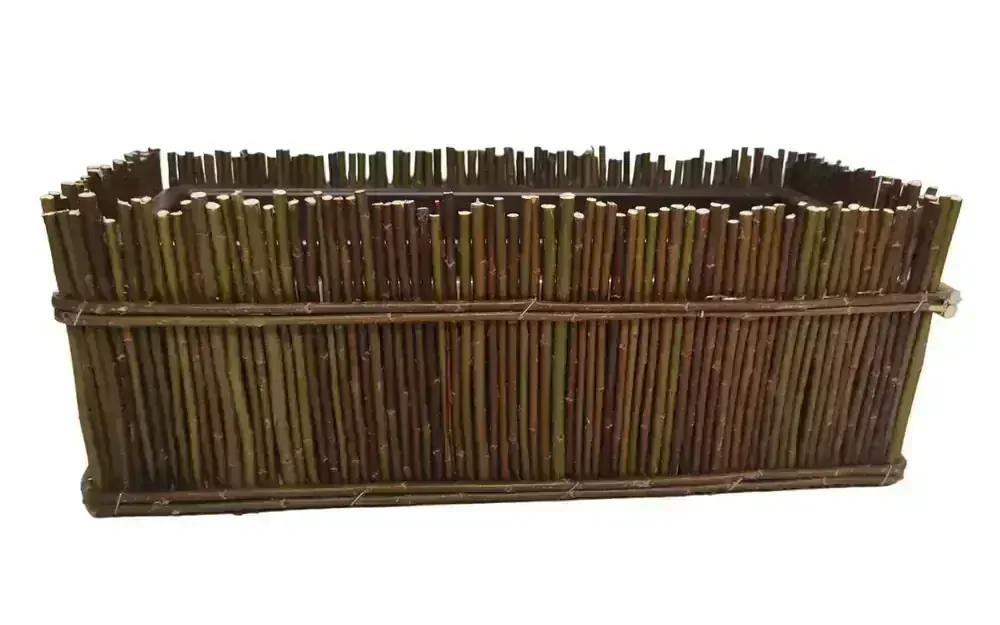 Truhlík proutěný hranatý tmavý 60cm
