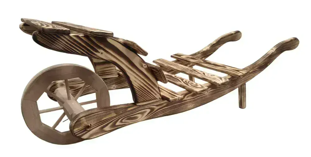 Trakař dřevěný - opalovaný, 100 cm