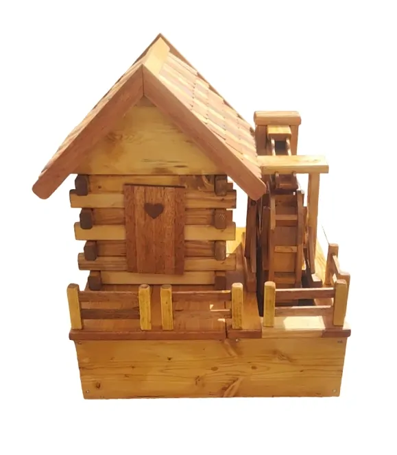 Vodní mlýn dřevěný - zahradní dekorace