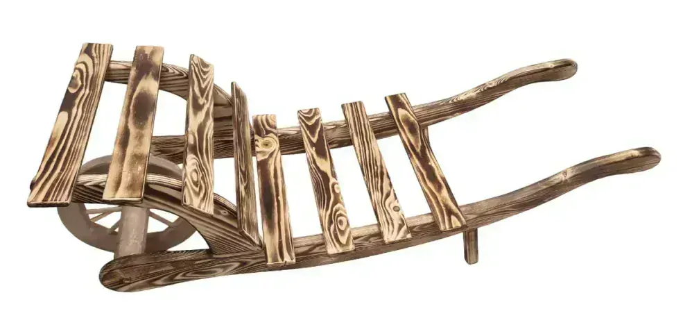 Trakař dřevěný - opalovaný, 100 cm