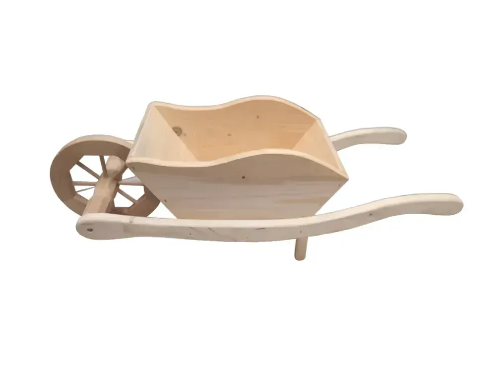 Trakař dřevěný s korbou, 100 cm