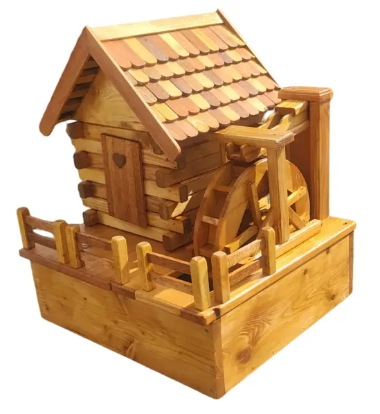 Vodní mlýn dřevěný - zahradní dekorace