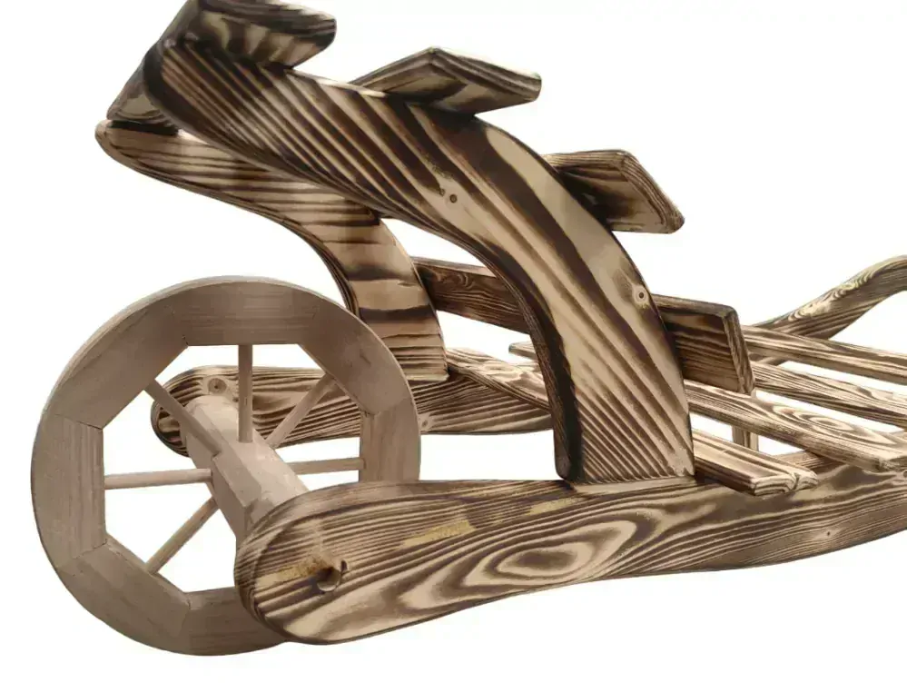 Trakař dřevěný - opalovaný, 100 cm